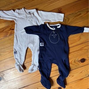 Set of 2 Nested Bean Footie PJs